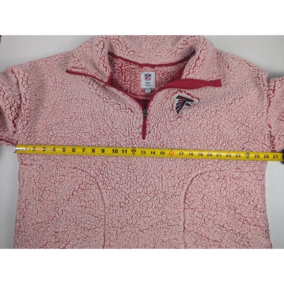Atlanta Falcons Sherpa Sweater Quarter-Zip Pullover Jacket Size XXL NFL Women's - Picture 8 of 8